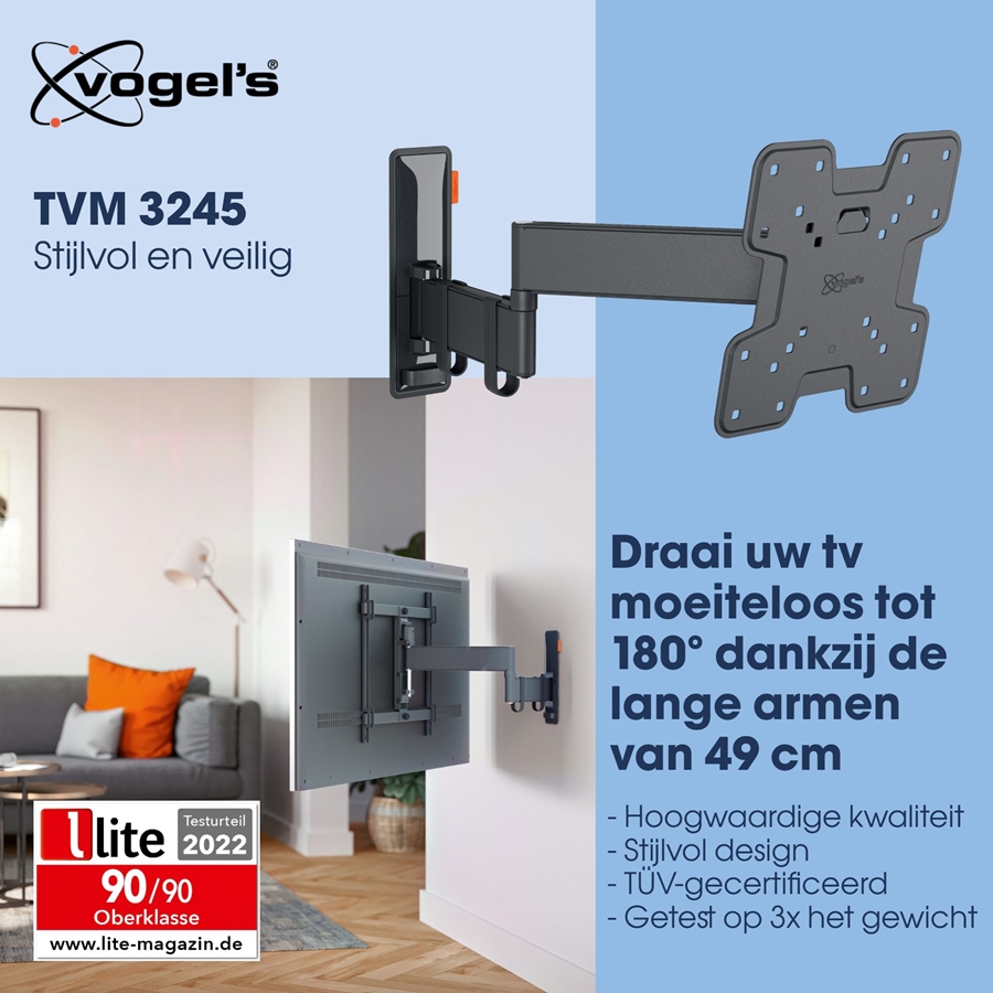 Vogel's COMFORT TVM 3245 | Draai- en kantelbare tv-beugel  | 19-43 4